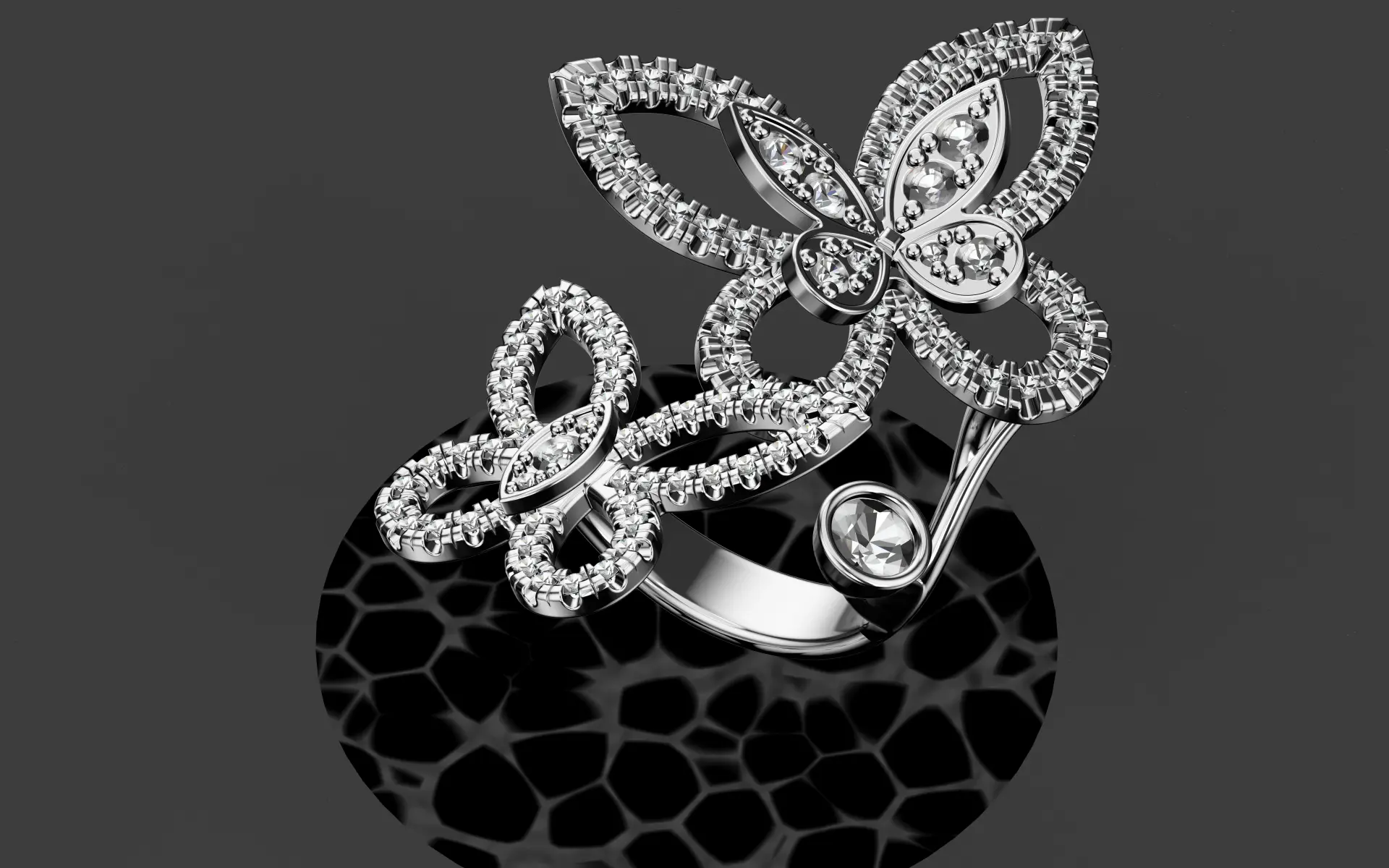 Кольцо Graff - Multi Butterfly Silhouette Diamond