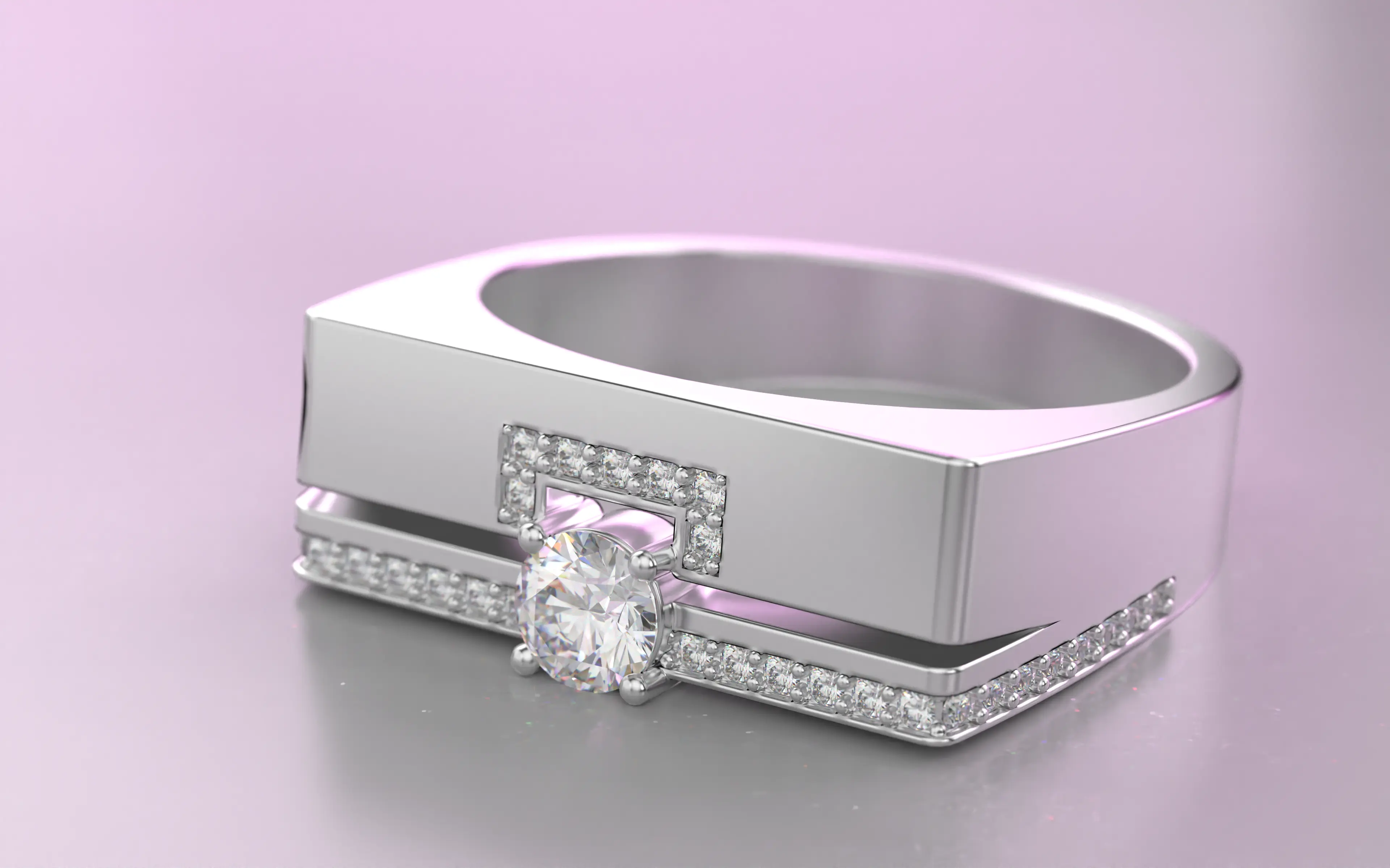 Men's Signet Ring ( Signet ) 026